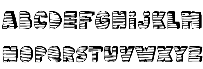 stripe3D Font LOWERCASE