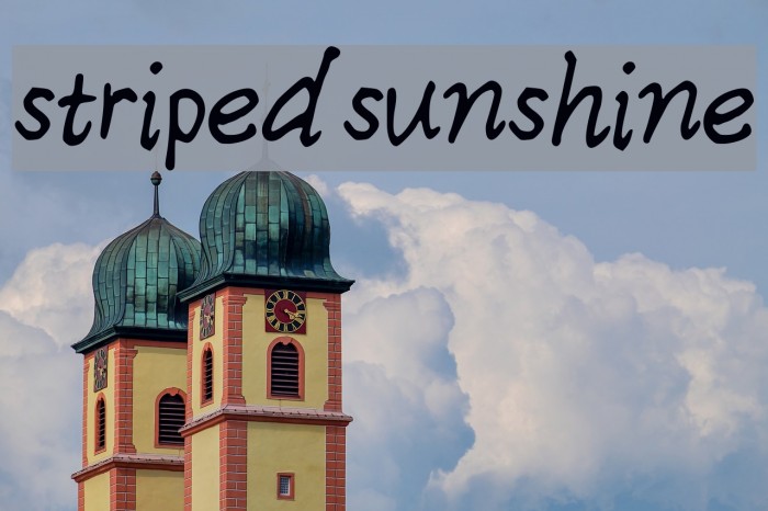 stripedsunshine Font examples