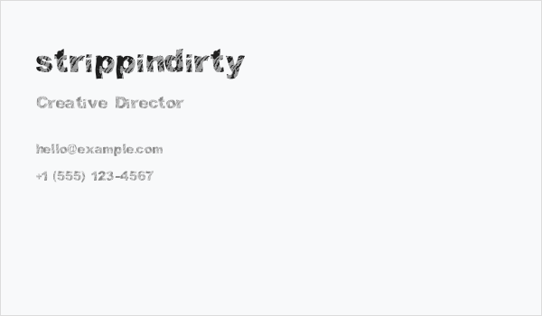 strippindirty Business Card