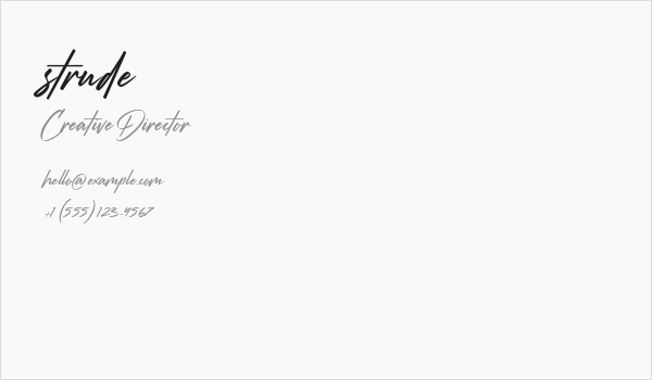 strude Business Card