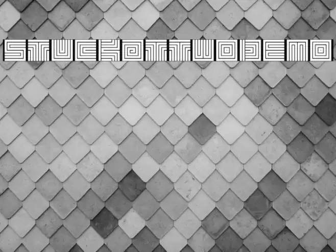 stuckattwo_demo1 Font examples