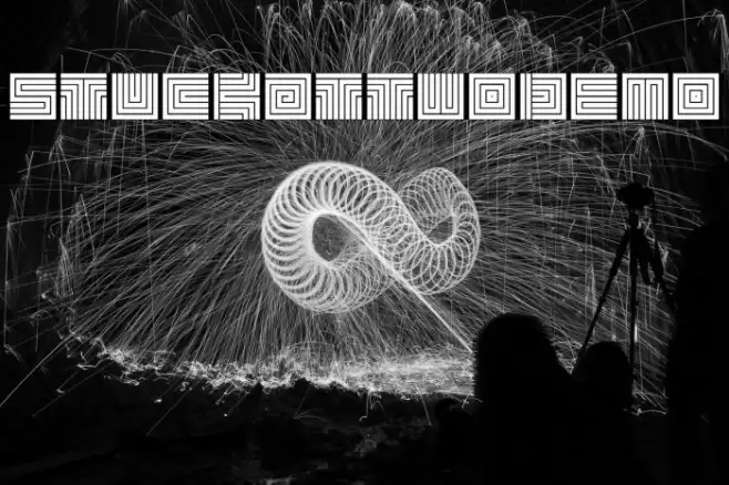 stuckattwo_demo1 Font examples