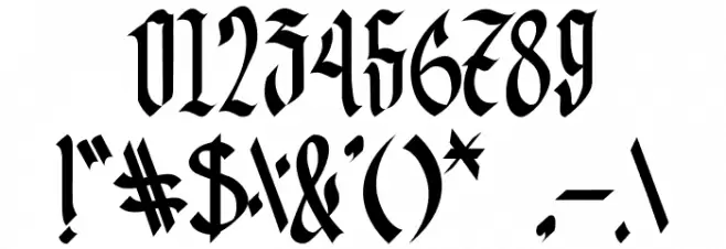 stunegart Font OTHER CHARS