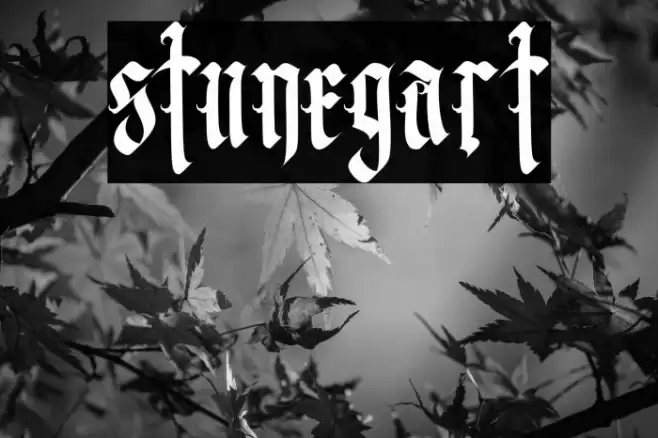 stunegart Font examples