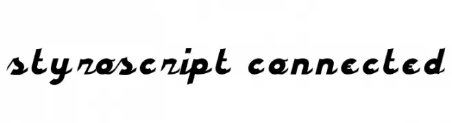 styroscript connected  नि: शुल्क फ़ॉन्ट्स डाउनलोड