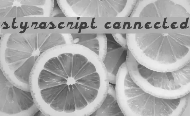 styroscript connected Font examples