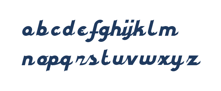 styroscript connected Lowercase