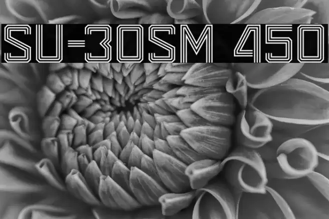 SU-30SM 450 Font examples