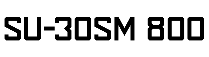 SU-30SM 800  Frei Schriftart Herunterladen