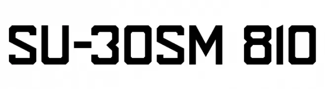 SU-30SM 810  Descarca Fonturi Gratis