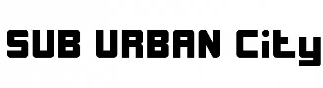 SUB URBAN City  Frei Schriftart Herunterladen