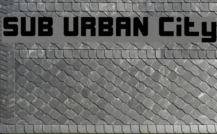 SUB URBAN City Font examples