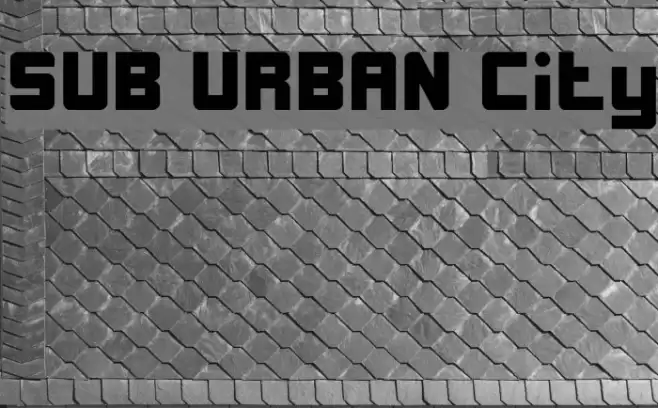 SUB URBAN City Font examples