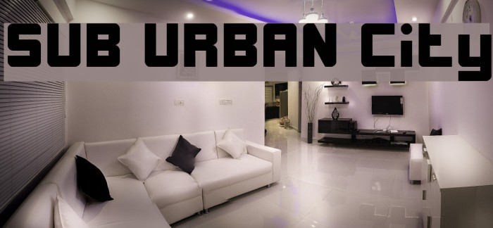 SUB URBAN City Font examples