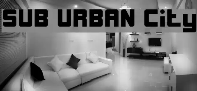 SUB URBAN City Font examples
