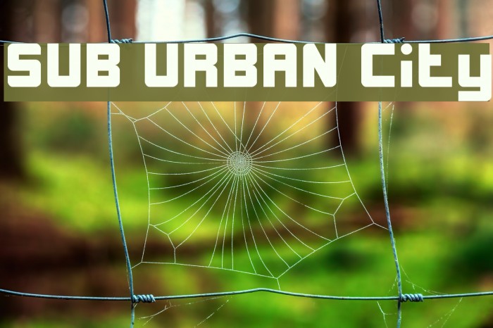 SUB URBAN City Font examples
