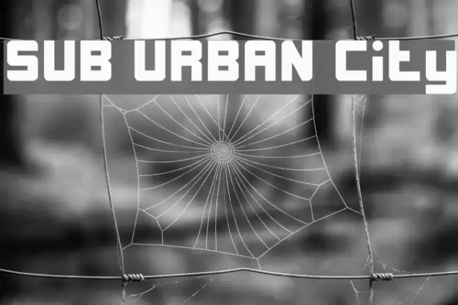 SUB URBAN City Font examples
