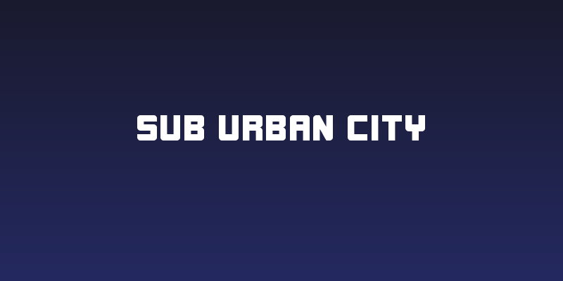 SUB URBAN City Social Header