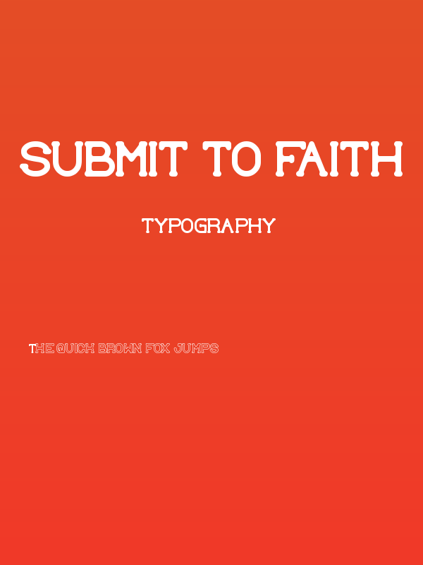 SUBMIT TO faith Poster