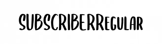 SUBSCRIBER Regular  Descarca Fonturi Gratis