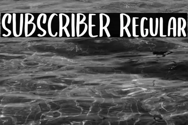 SUBSCRIBER Regular Font examples
