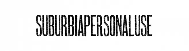 SUBURBIA PERSONAL USE  Frei Schriftart Herunterladen