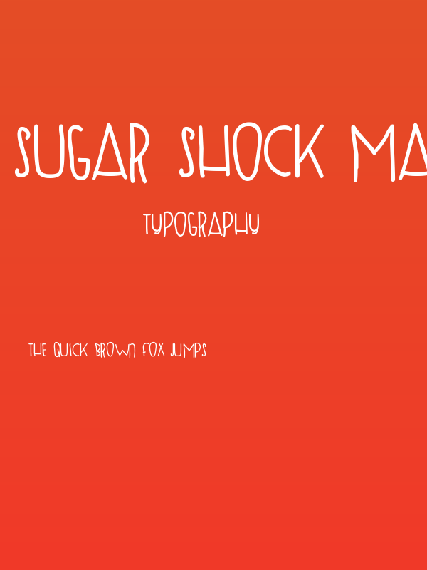 SUGAR SHOCK MAX'D Bold Poster