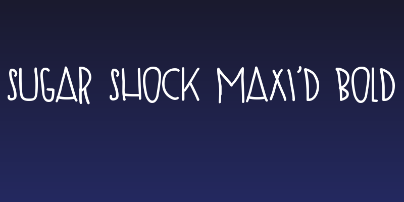 SUGAR SHOCK MAX'D Bold Social Header