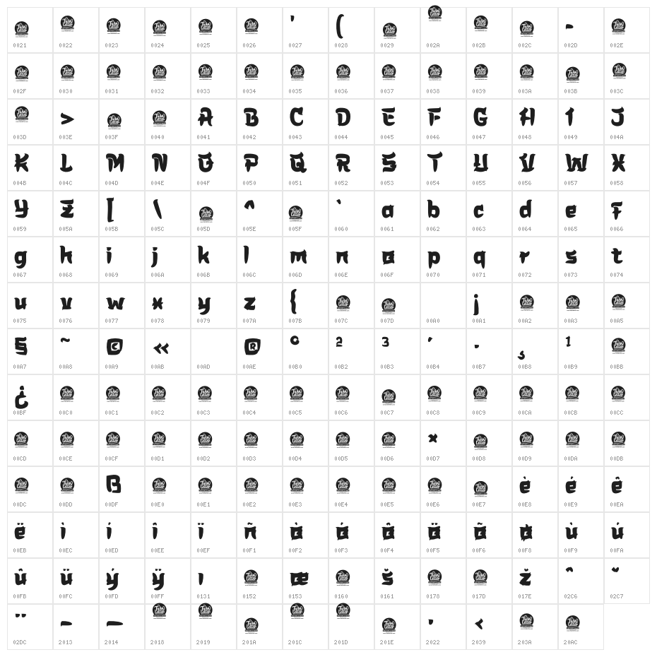 SUJOKA Personal Use Character Map