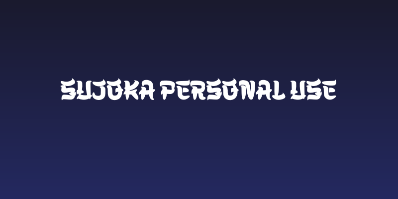 SUJOKA Personal Use Social Header