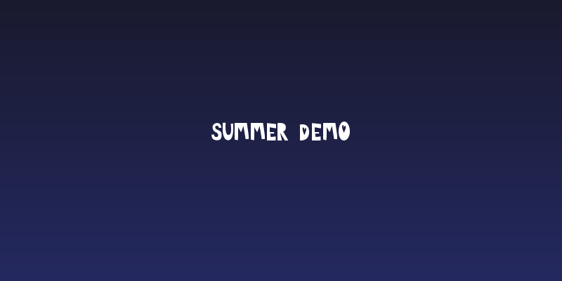 SUMMER DEMO Social Header