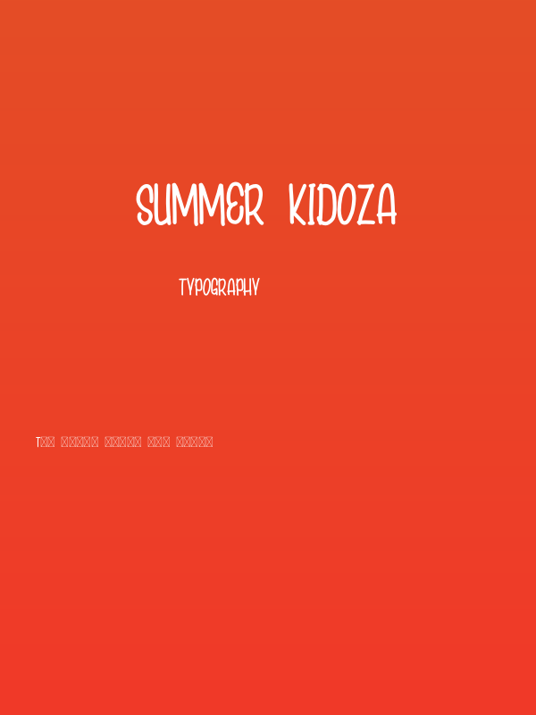 SUMMER KIDOZA Poster