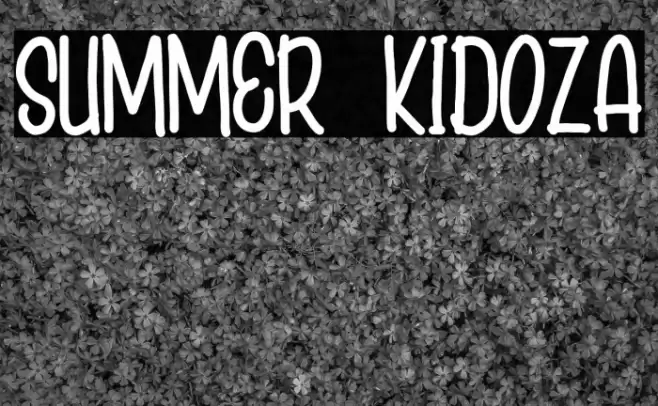 SUMMER KIDOZA Font examples