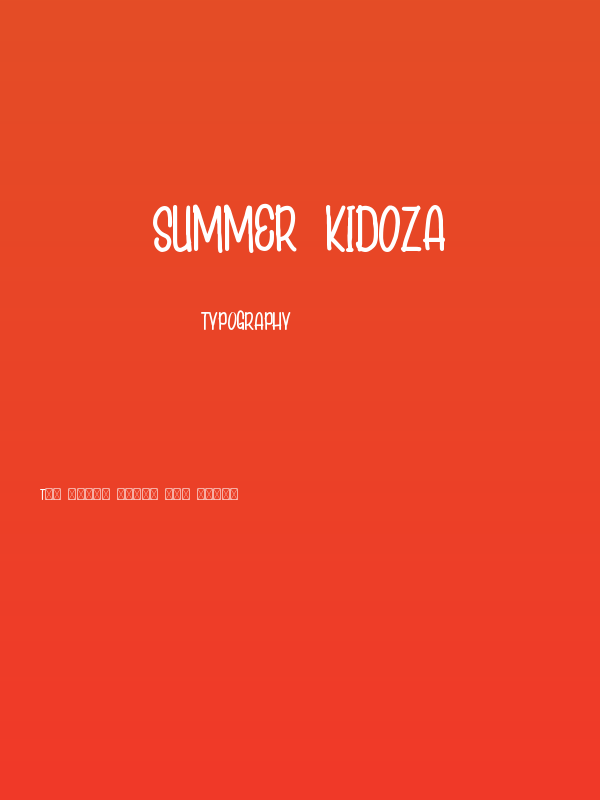 SUMMER KIDOZA Poster
