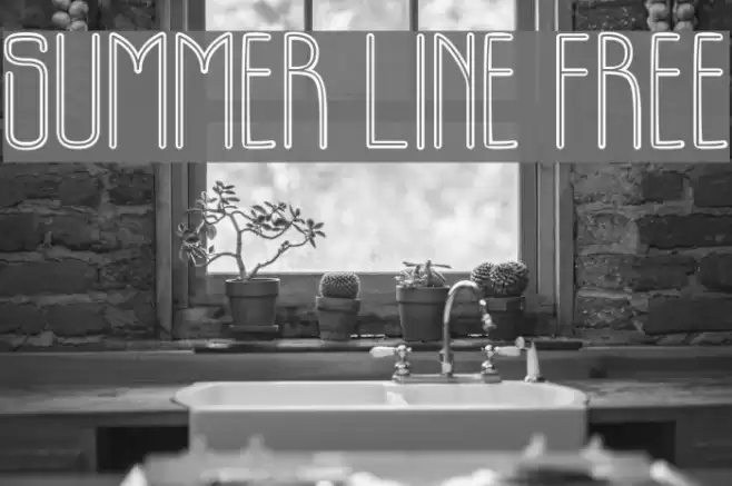 SUMMER LINE FREE Font examples