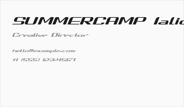SUMMERCAMP Ialic Business Card
