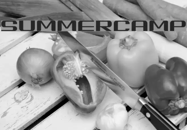 SUMMERCAMP Font examples