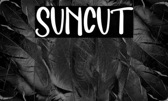 SUNCUT Font examples