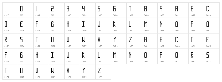 SUNDANCE NEUE Regular Character Map