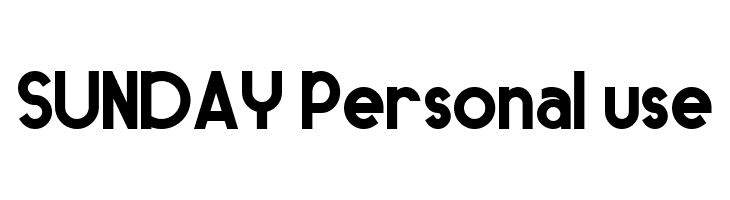 SUNDAY Personal use  font caratteri gratis