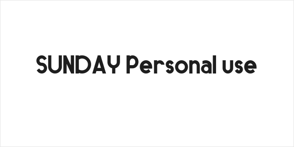 SUNDAY Personal use Logo