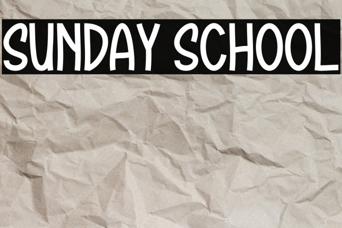 SUNDAY SCHOOL Example 1