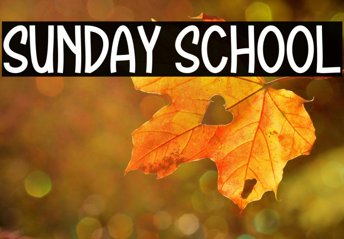 SUNDAY SCHOOL Example 3