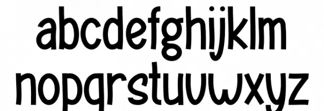 SUNDAY SCHOOL Schriftart Kleinbuchstaben