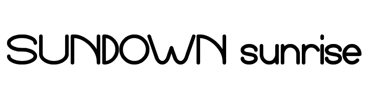 SUNDOWN sunrise  フリーフォントのダウンロード