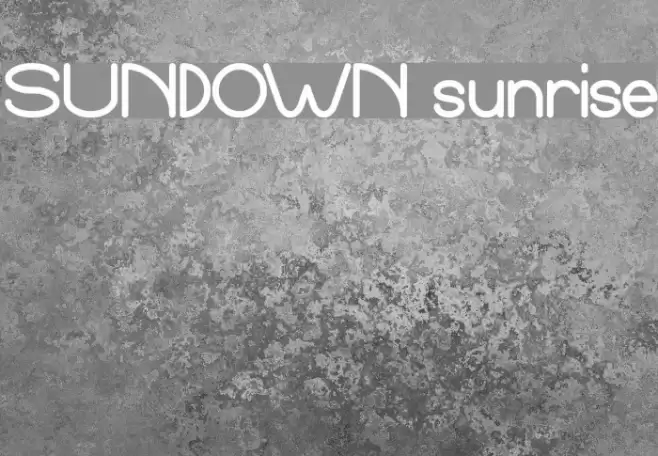 SUNDOWN sunrise Font examples