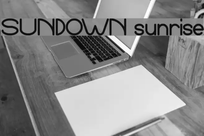 SUNDOWN sunrise Font examples