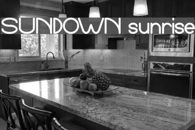 SUNDOWN sunrise Font examples