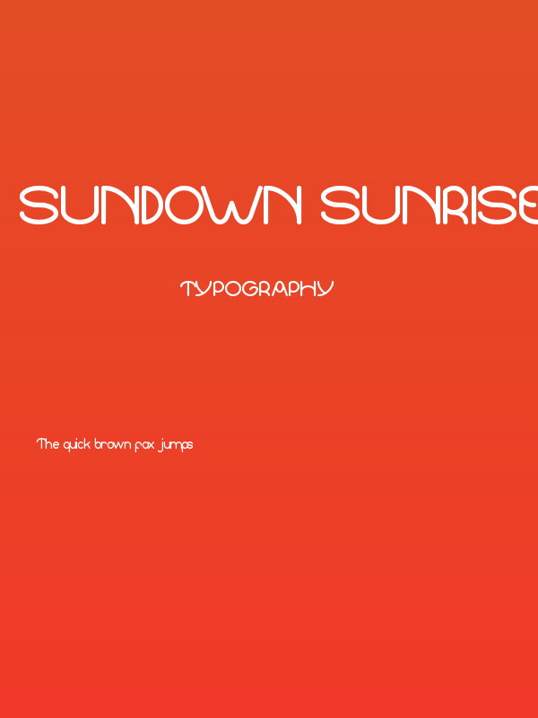 SUNDOWN sunrise Poster