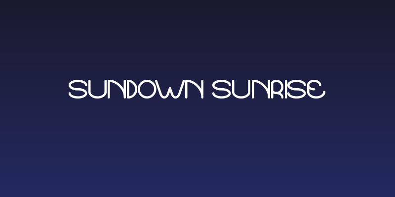 SUNDOWN sunrise Social Header